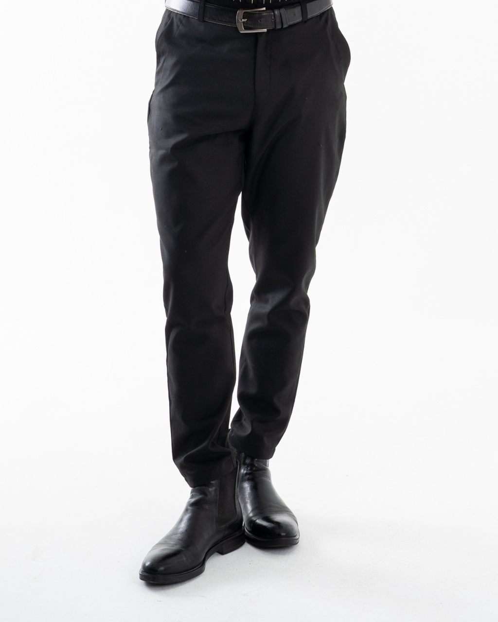 BLACK TAILORED FIT PANTS