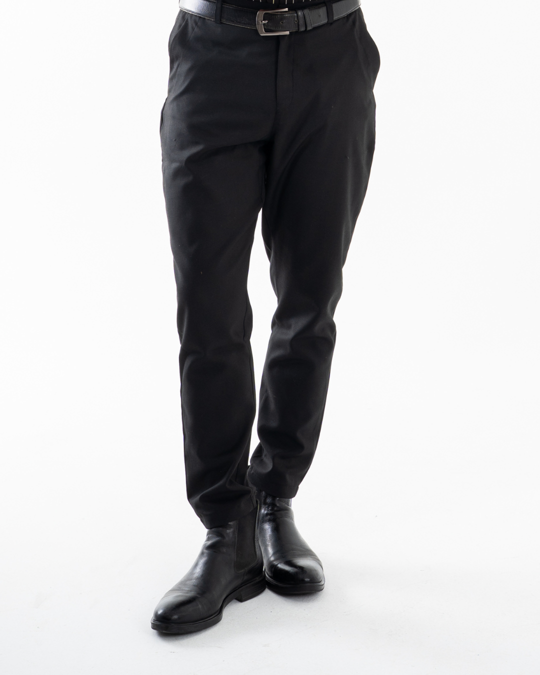 BLACK TAILORED FIT PANTS