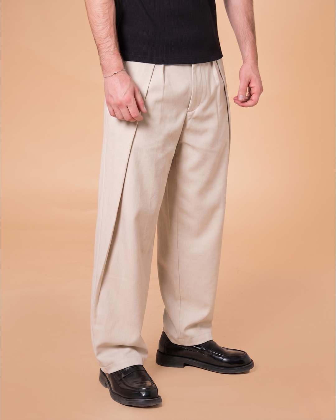 CREAMY WRAPPED PANTS