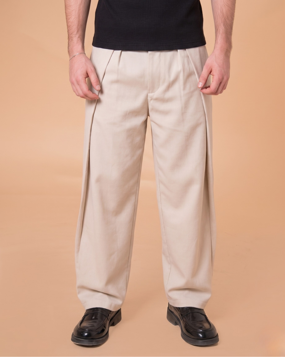 CREAMY WRAPPED PANTS