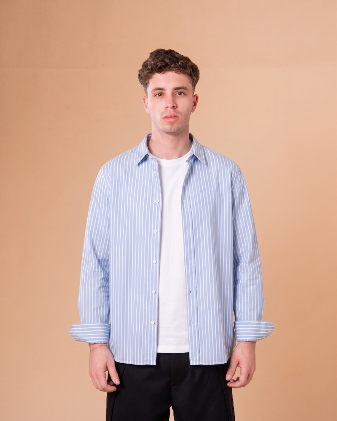 BABY BLUE STRIPED SHIRT