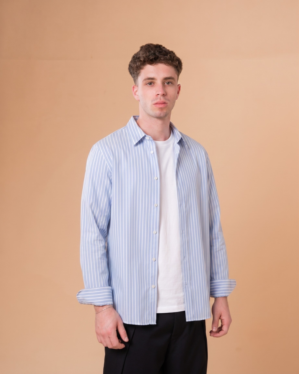 BABY BLUE STRIPED SHIRT