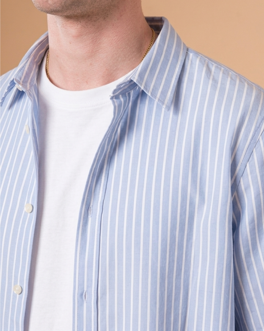 BABY BLUE STRIPED SHIRT