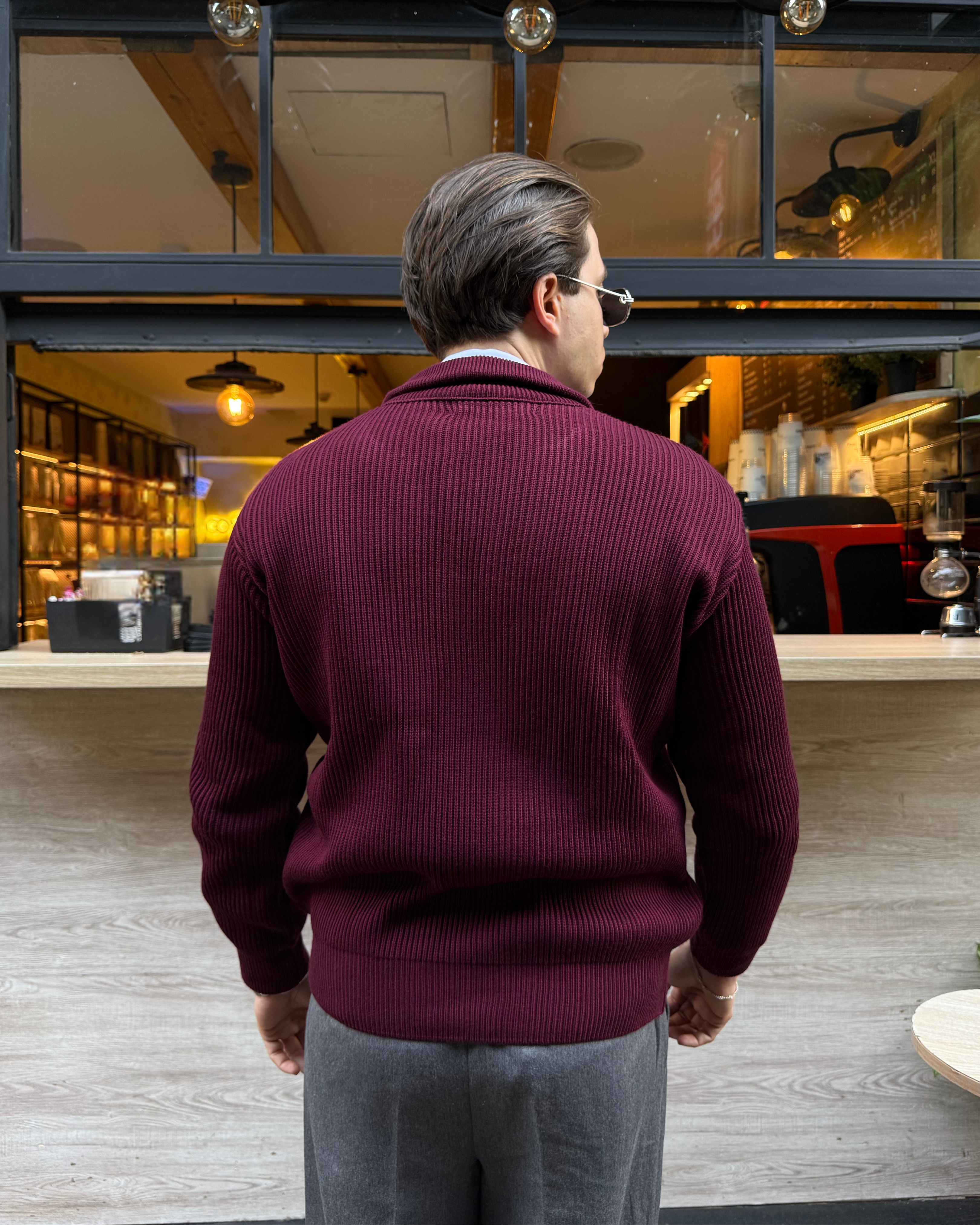 KNITTED QUARTER ZIP UP