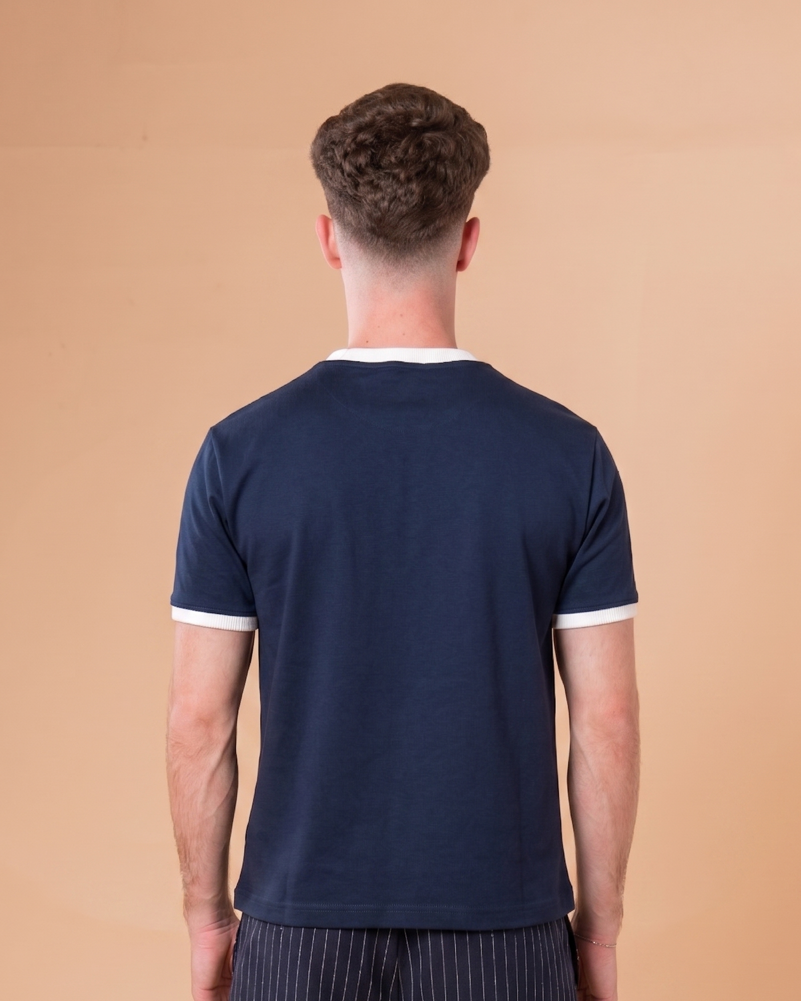 NAVY RINGER T-SHIRT