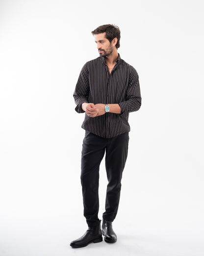 CLASSIC BLACK STRIPED SHIRT