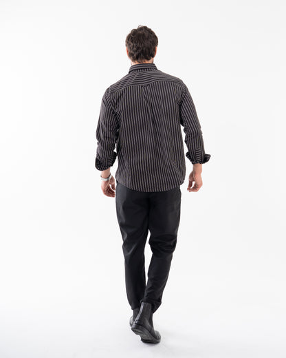 BLACK TAILORED FIT PANTS