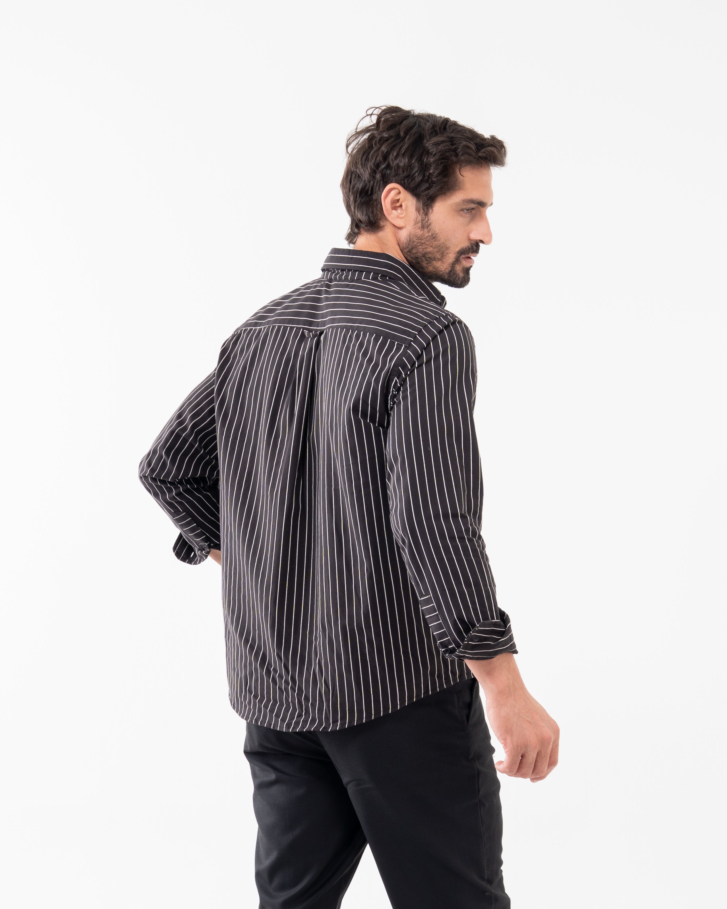 CLASSIC BLACK STRIPED SHIRT