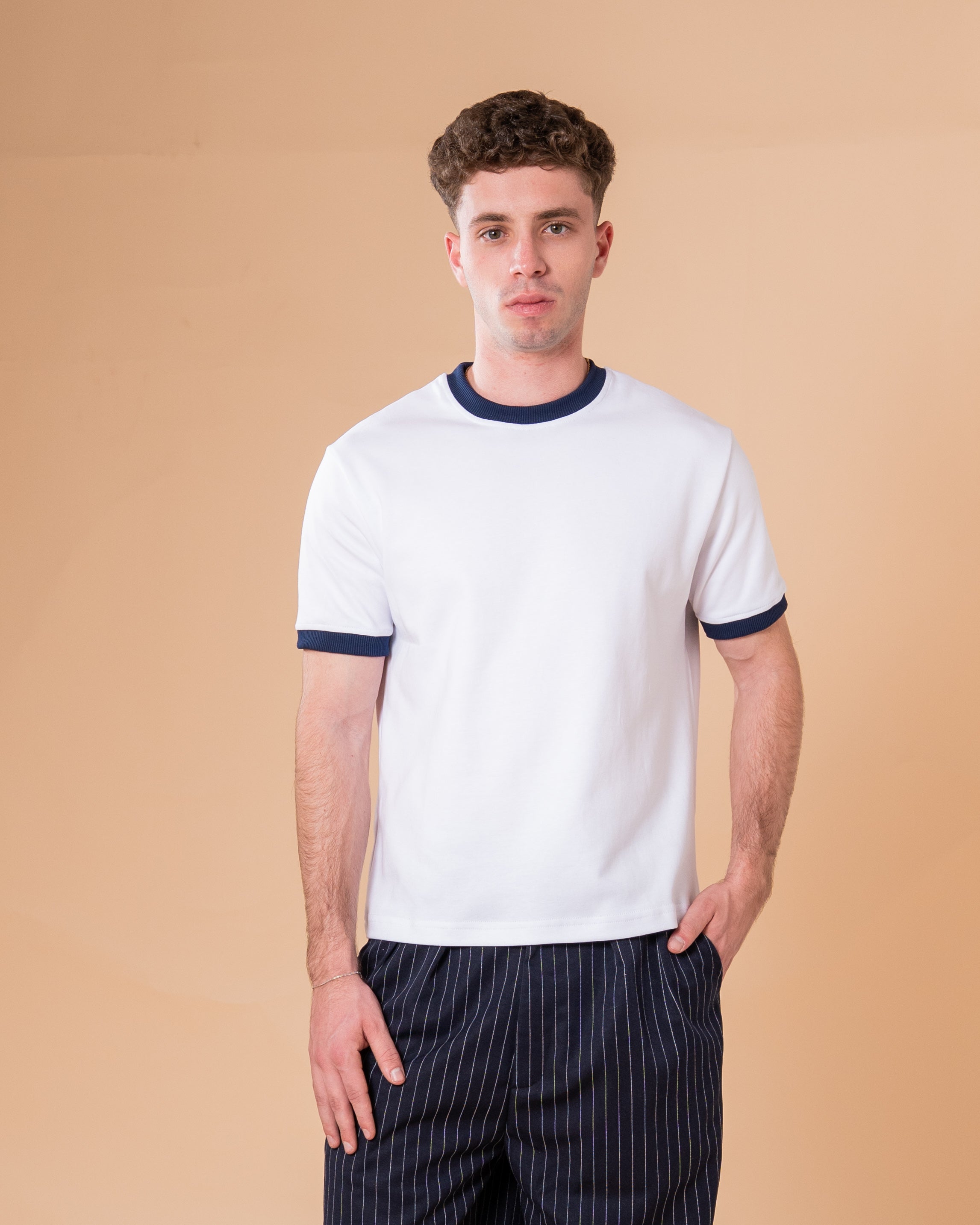 WHITE RINGER T-SHIRT