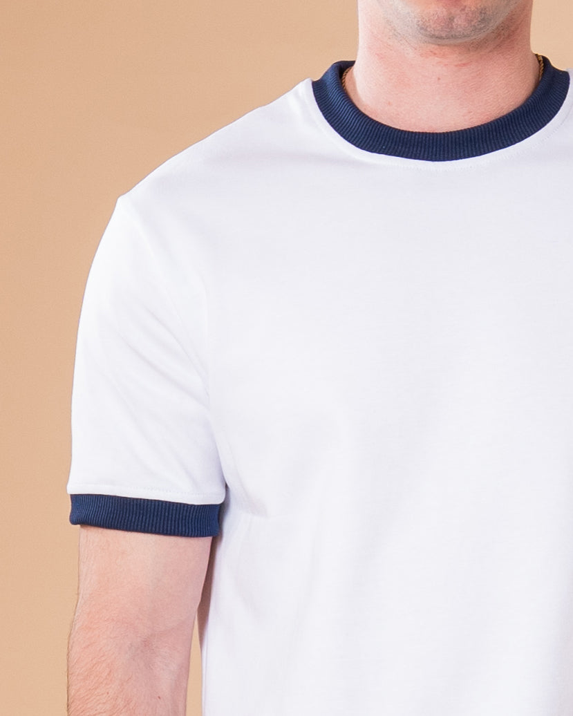 WHITE RINGER T-SHIRT